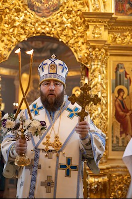 Божественная литургия в Свято-Троицком кафедральном соборе г. Саратова