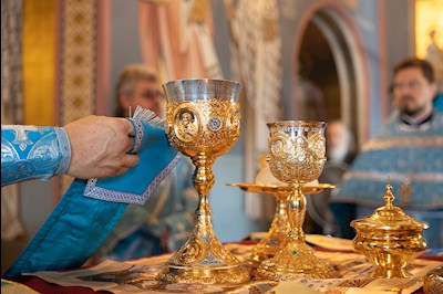Божественная литургия в Свято-Троицком кафедральном соборе г. Саратова
