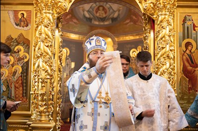 Божественная литургия в Свято-Троицком кафедральном соборе г. Саратова