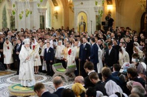 Митрополит Лонгин принял участие в великом освящении нового храма Воскресения Христова и Новомучеников и Исповедников Церкви Русской в московском Сретенском монастыре