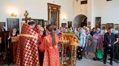 Престольный праздник в Ильинском храме на ВСО