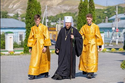 Митрополит Игнатий совершил всенощное бдение в Свято-Троицком кафедральном соборе г. Вольска