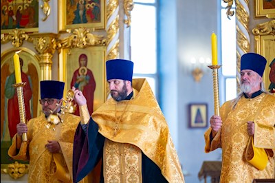 Митрополит Игнатий совершил всенощное бдение в Свято-Троицком кафедральном соборе г. Вольска