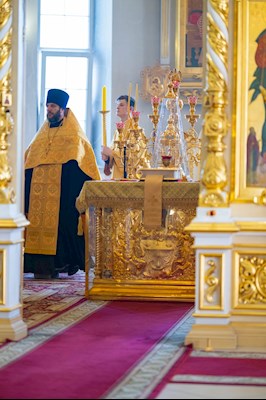 Митрополит Игнатий совершил всенощное бдение в Свято-Троицком кафедральном соборе г. Вольска