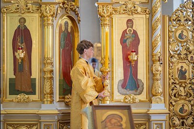Митрополит Игнатий совершил всенощное бдение в Свято-Троицком кафедральном соборе г. Вольска