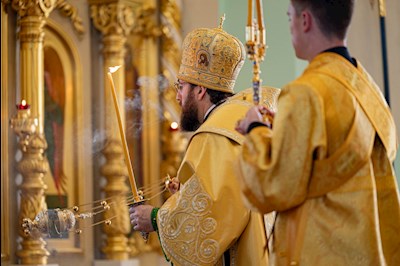 Митрополит Игнатий совершил всенощное бдение в Свято-Троицком кафедральном соборе г. Вольска