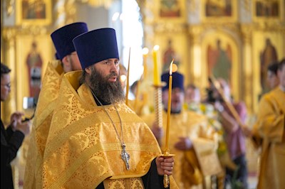 Митрополит Игнатий совершил всенощное бдение в Свято-Троицком кафедральном соборе г. Вольска