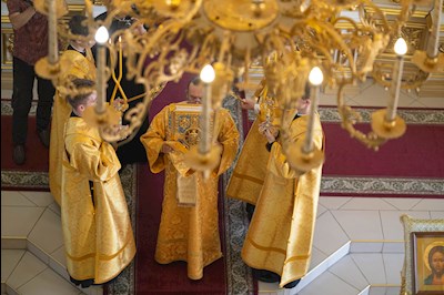 Митрополит Игнатий совершил всенощное бдение в Свято-Троицком кафедральном соборе г. Вольска