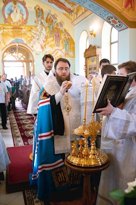 Митрополит Игнатий совершил всенощное бдение в Вознесенско-Пантелеимоновском храме с. Усть-Курдюм