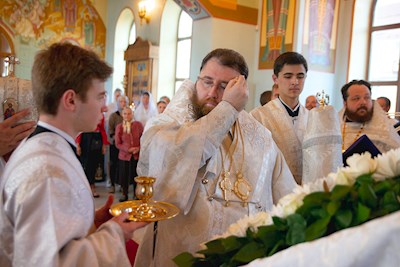 Митрополит Игнатий совершил всенощное бдение в Вознесенско-Пантелеимоновском храме с. Усть-Курдюм