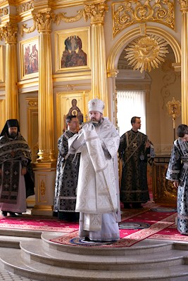 Епископ Варфоломей совершил Божественную литургию в храме святого апостола и евангелиста Иоанна Богослова при СПДС