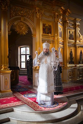 Епископ Варфоломей совершил Божественную литургию в храме святого апостола и евангелиста Иоанна Богослова при СПДС