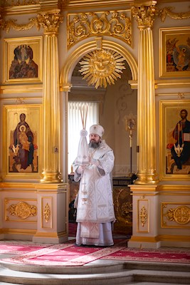 Епископ Варфоломей совершил Божественную литургию в храме святого апостола и евангелиста Иоанна Богослова при СПДС