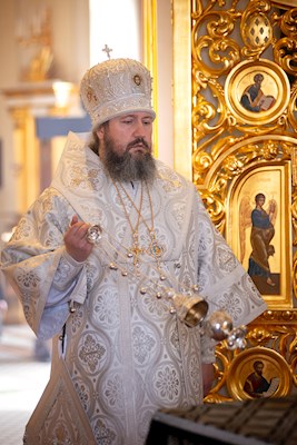 Епископ Варфоломей совершил Божественную литургию в храме святого апостола и евангелиста Иоанна Богослова при СПДС