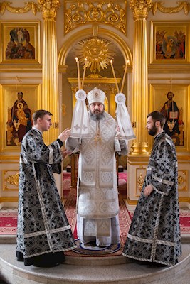 Епископ Варфоломей совершил Божественную литургию в храме святого апостола и евангелиста Иоанна Богослова при СПДС