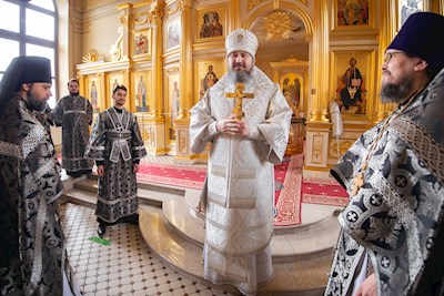 Епископ Варфоломей совершил Божественную литургию в храме святого апостола и евангелиста Иоанна Богослова при СПДС