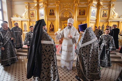 Епископ Варфоломей совершил Божественную литургию в храме святого апостола и евангелиста Иоанна Богослова при СПДС