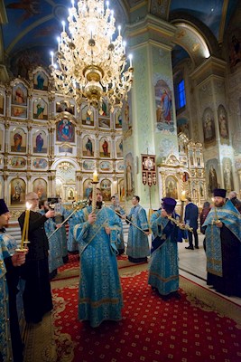 Митрополит Игнатий совершил всенощное бдение в Покровском соборе г. Саратова