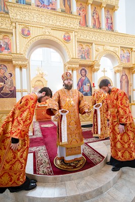 Митрополит Игнатий совершил Божественную литургию в Николо-Тихвинском соборном храме Саратова