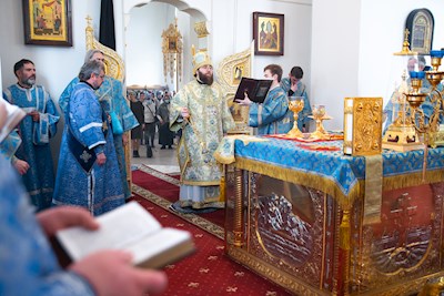 Митрополит Игнатий совершил Божественную литургию в храме в честь Рождества Христова г. Саратова