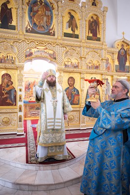 Митрополит Игнатий совершил Божественную литургию в храме в честь Рождества Христова г. Саратова