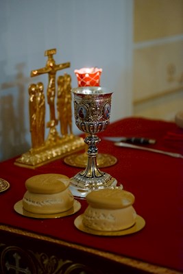 Митрополит Игнатий совершил ночную Божественную литургию в храме апостола и евангелиста Иоанна Богослова при СПДС