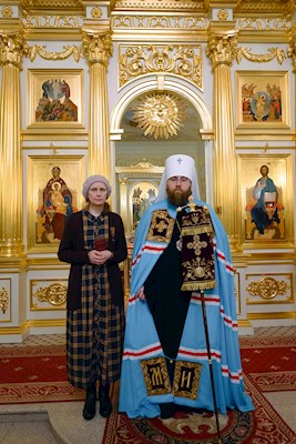 Митрополит Игнатий совершил ночную Божественную литургию в храме апостола и евангелиста Иоанна Богослова при СПДС