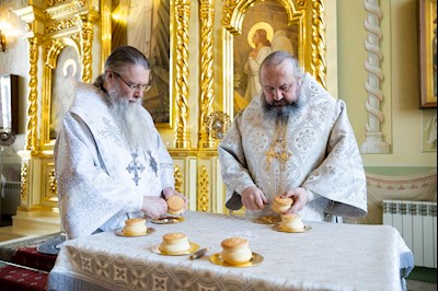 Божественная литургия в Покровском соборе г. Саратова