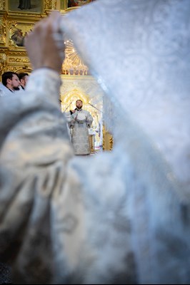 Божественная литургия в Покровском соборе г. Саратова