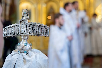 Божественная литургия в Покровском соборе г. Саратова
