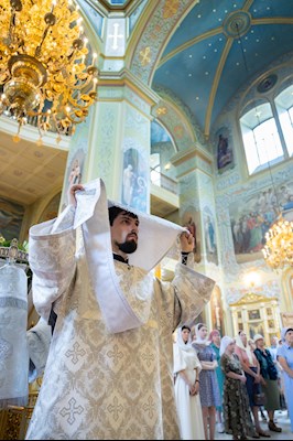 Божественная литургия в Покровском соборе г. Саратова