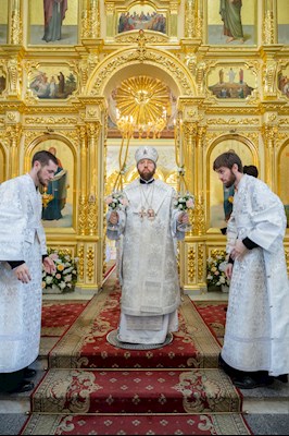 Божественная литургия в Покровском соборе г. Саратова