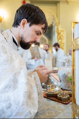 Божественная литургия в Покровском соборе г. Саратова