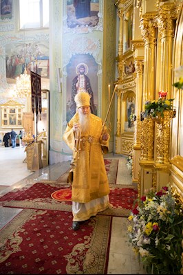 Епископ Феодор совершил Литургию в Покровском соборе г. Саратова