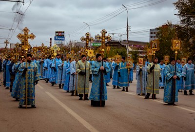Крестный ход в день Казанской иконы Божией Матери