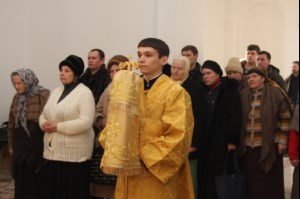 Божественная литургия в Свято-Алексиевском женском монастыре Саратова