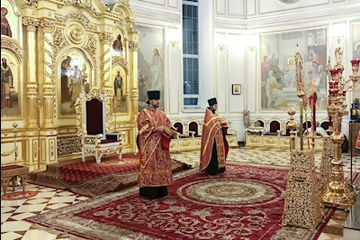 Всенощное бдение в кафедральном соборе святого праведного Феодора Ушакова г. Саранска