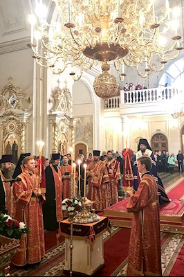 Всенощное бдение в кафедральном соборе святого праведного Феодора Ушакова г. Саранска