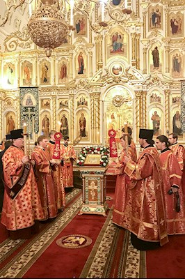 Всенощное бдение в кафедральном соборе святого праведного Феодора Ушакова г. Саранска