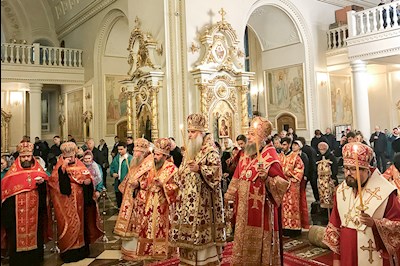Всенощное бдение в кафедральном соборе святого праведного Феодора Ушакова г. Саранска