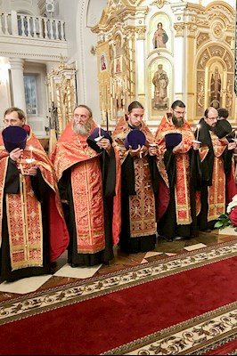Всенощное бдение в кафедральном соборе святого праведного Феодора Ушакова г. Саранска