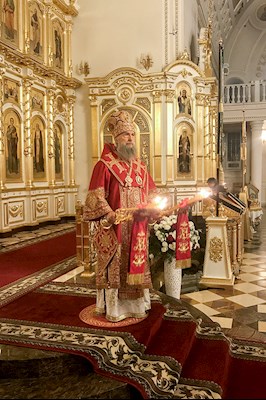 Всенощное бдение в кафедральном соборе святого праведного Феодора Ушакова г. Саранска