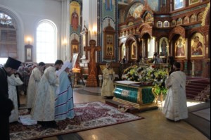 Божественная литургия в Благовещенском кафедральном соборе г. Воронежа