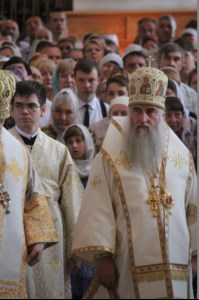 Божественная литургия в Благовещенском кафедральном соборе г. Воронежа