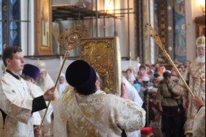 Божественная литургия в Благовещенском кафедральном соборе г. Воронежа