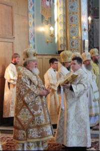 Божественная литургия в Благовещенском кафедральном соборе г. Воронежа