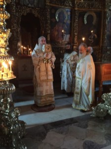 Митрополит Лонгин совершил Литургию в Афонском болгарском монастыре Зограф