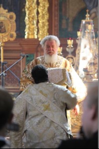 Божественная литургия в Благовещенском кафедральном соборе г. Воронежа