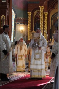 Божественная литургия в Благовещенском кафедральном соборе г. Воронежа