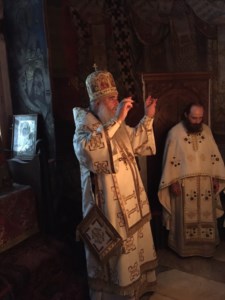 Божественная литургия в Афонском болгарском монастыре Зограф
